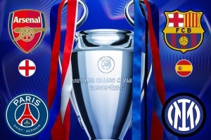 ️欧冠夺冠赔率：巴黎最大热门 巴萨第2、国米第3、枪手垫底